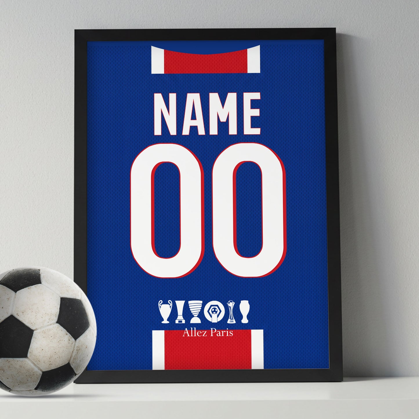 Customized PSG 26/27 Home Kit Framed Poster
