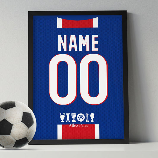 Customized PSG 26/27 Home Kit Framed Poster