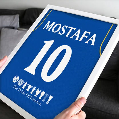 Customized Chelsea 26/27 Home Kit Framed Poster