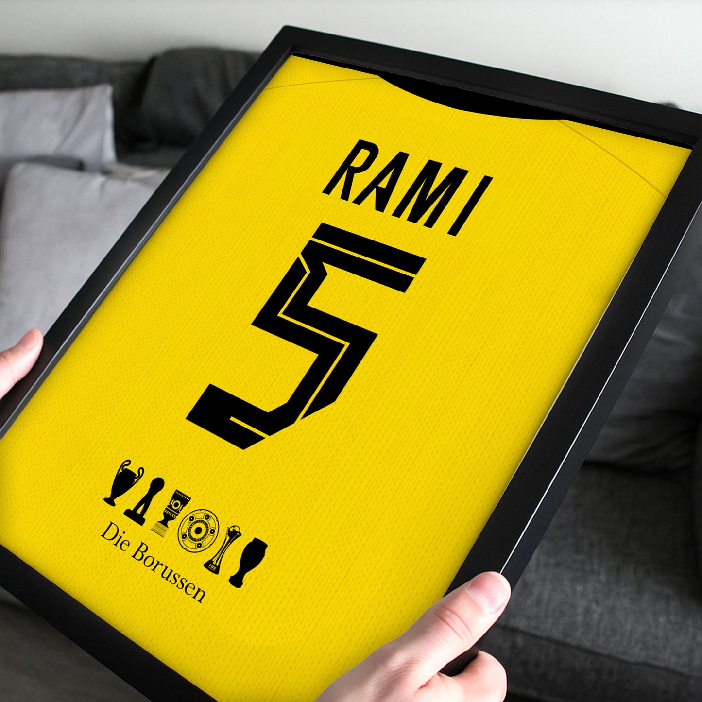 Customized Broussia Dortmund 26/27 Home Kit Framed Poster