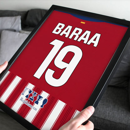 Customized Atletico Madrid 26/27 Home Kit Framed Poster