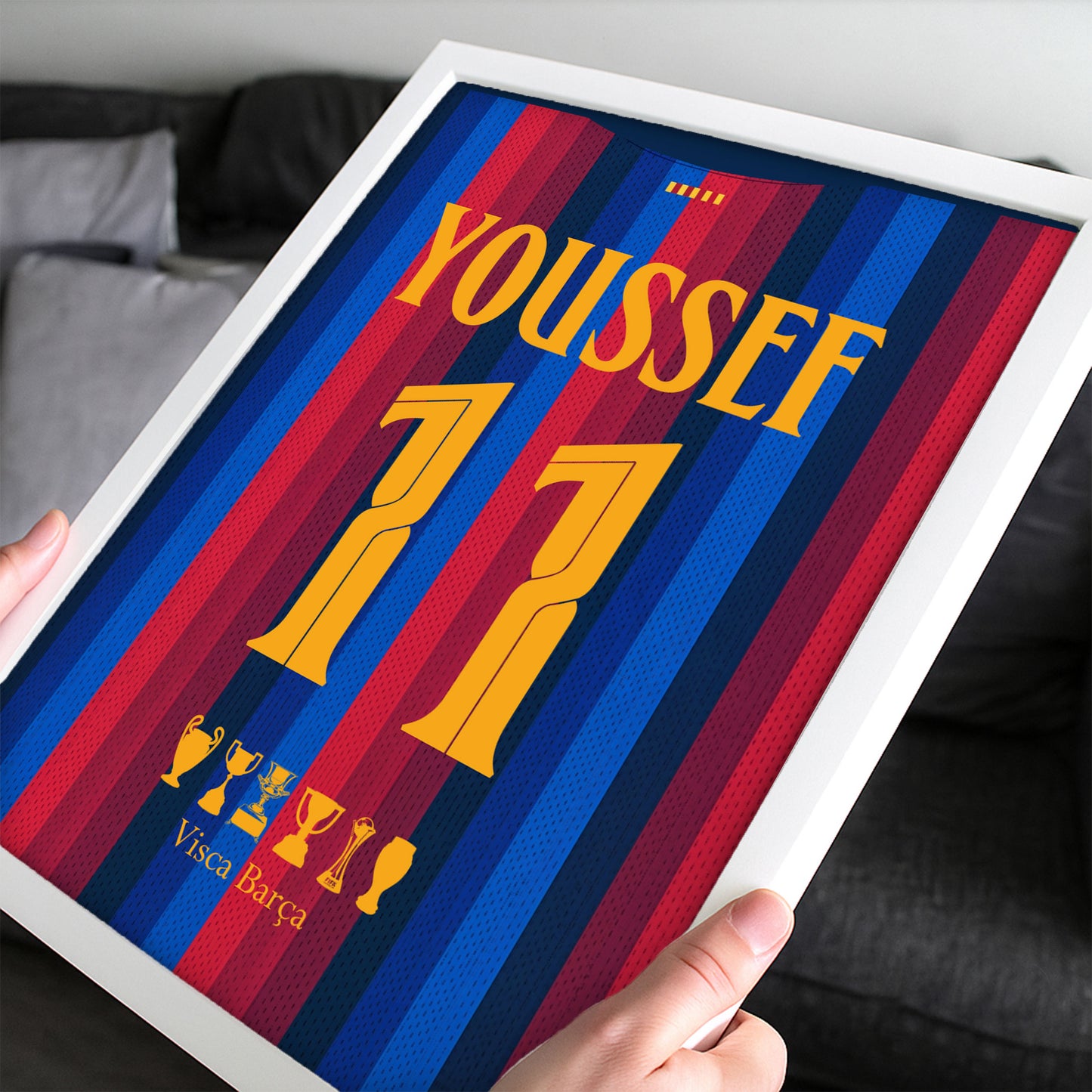 Customized FC Barcelona 26/27 Home Kit Framed Poster
