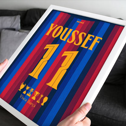 Customized FC Barcelona 26/27 Home Kit Framed Poster