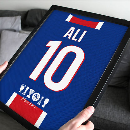 Customized PSG 26/27 Home Kit Framed Poster