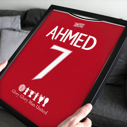 Customized Man.United 26/27 Home Kit Framed Poster