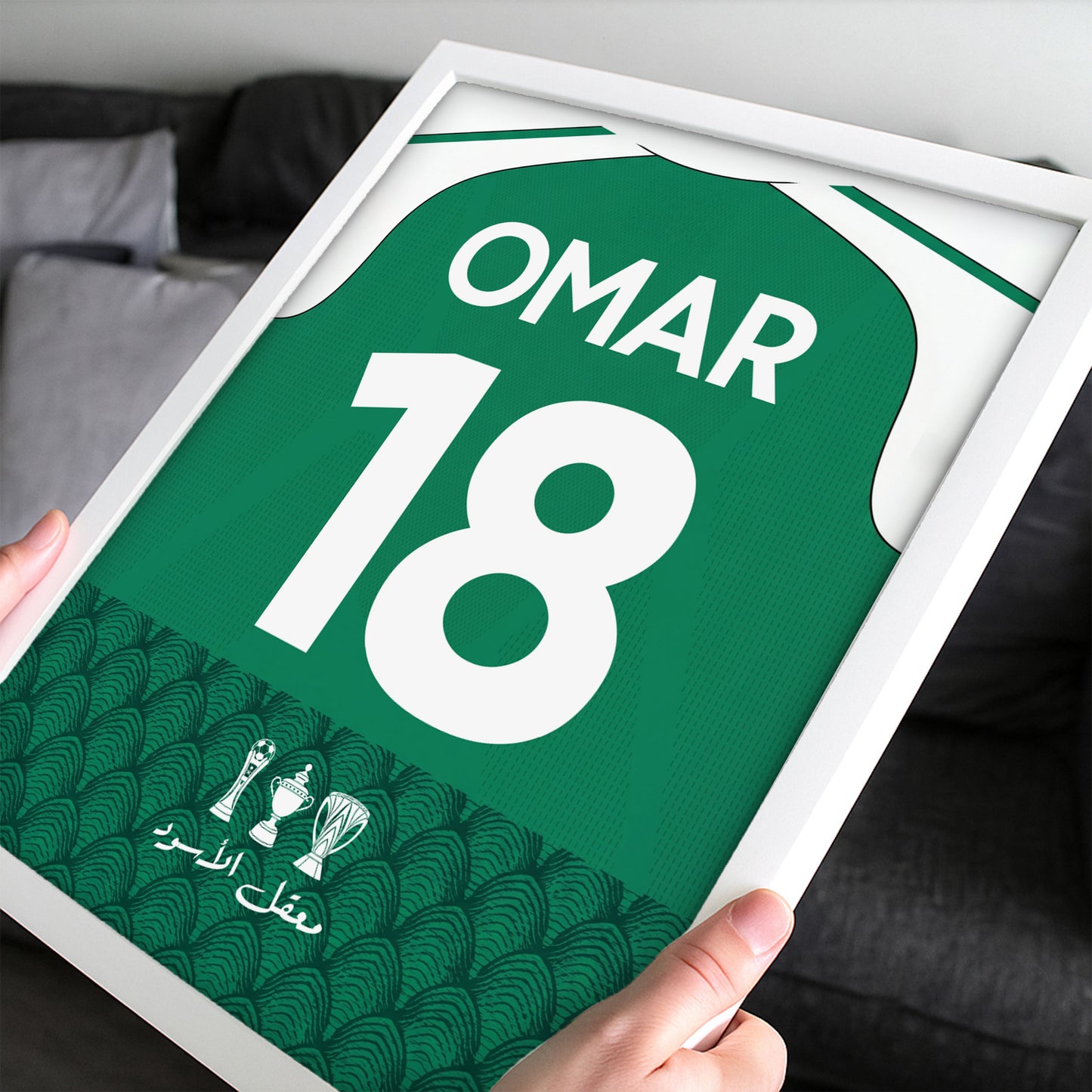 Customized El Ahly Saudi 26/27 Home Kit Framed Poster