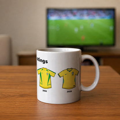 The History Of Brazil World Cup Kits MUG
