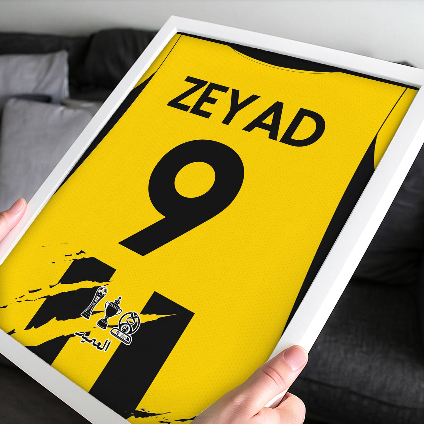 Customized El-Etihad Saudi 26/27 Home Kit Framed Poster
