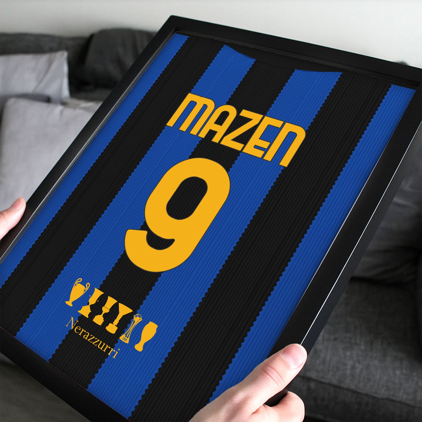 Customized Inter Milan 26/27 Home Kit Framed Poster