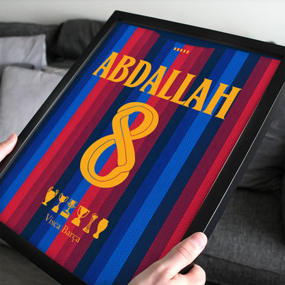 Customized FC Barcelona 26/27 Home Kit Framed Poster