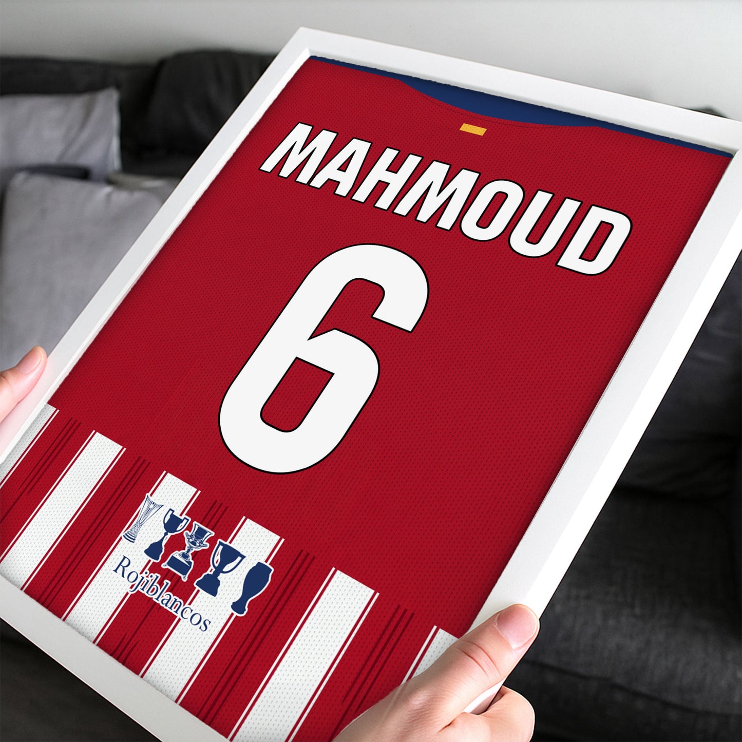 Customized Atletico Madrid 26/27 Home Kit Framed Poster