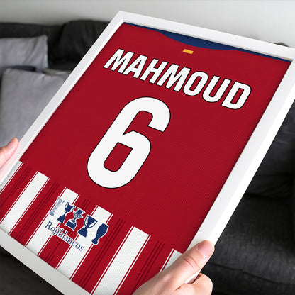 Customized Atletico Madrid 26/27 Home Kit Framed Poster