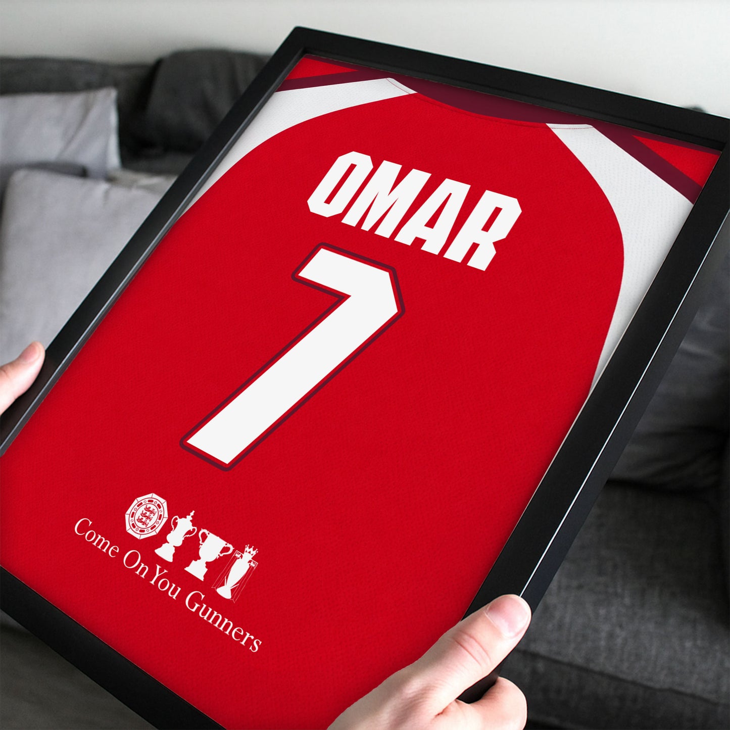 Customized Arsenal 26/27 Home Kit Framed Poster