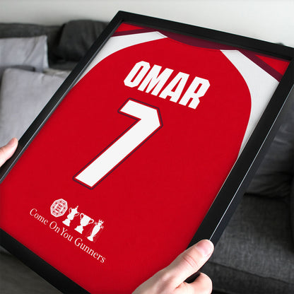 Customized Arsenal 26/27 Home Kit Framed Poster