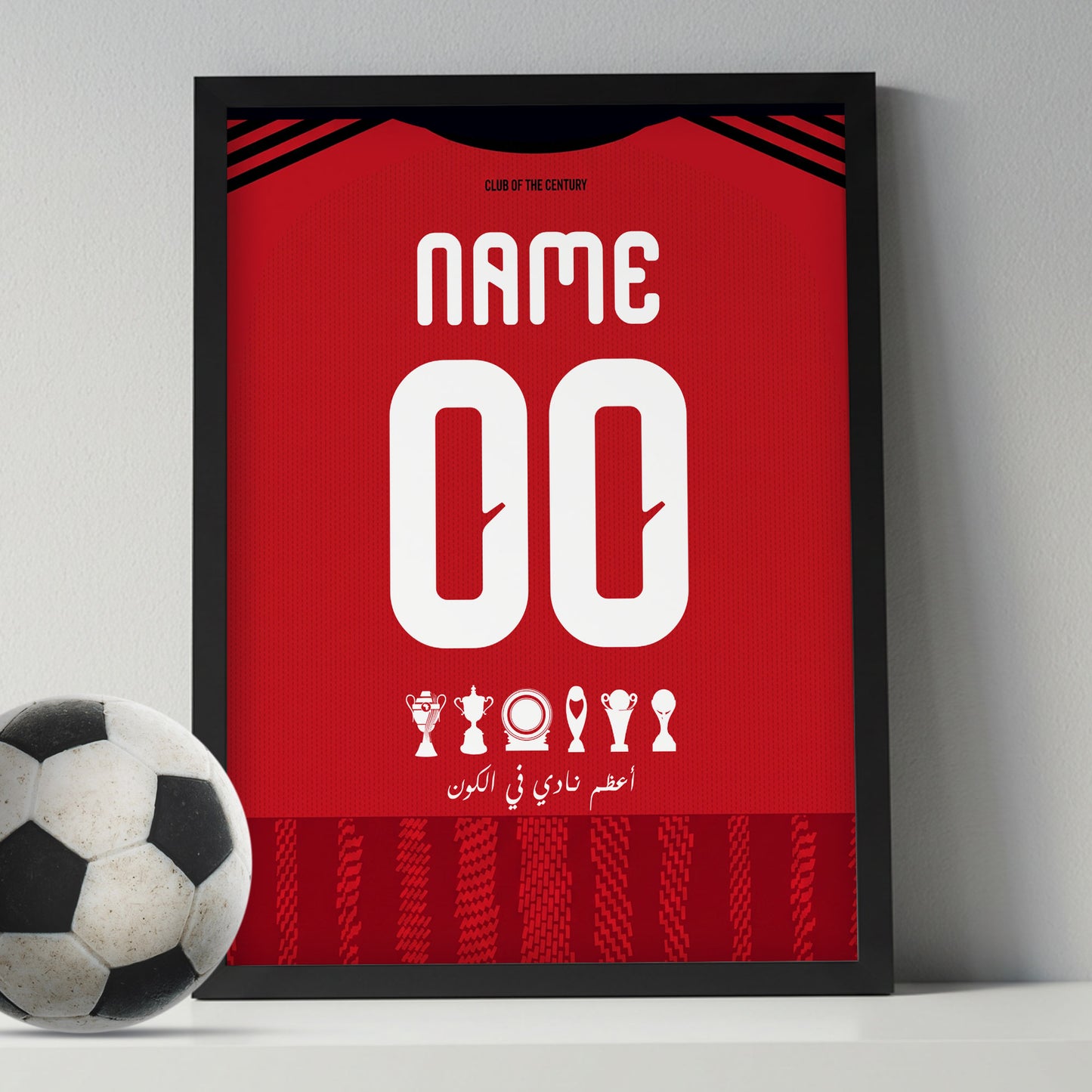 Customized Al Ahly 26/27 Home Kit Framed Poster