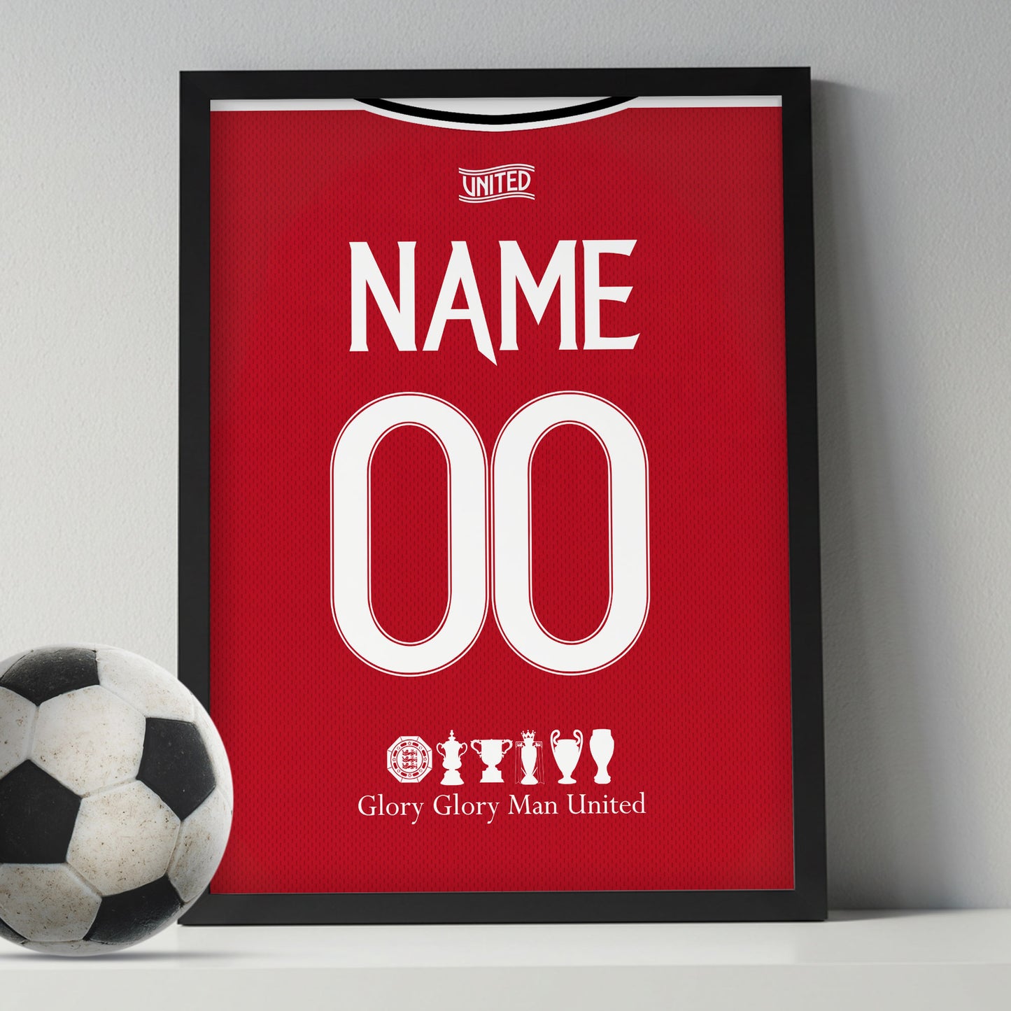 Customized Man.United 26/27 Home Kit Framed Poster