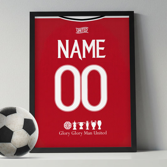 Customized Man.United 26/27 Home Kit Framed Poster