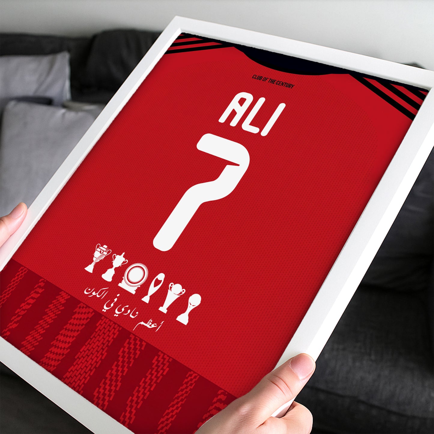 Customized Al Ahly 26/27 Home Kit Framed Poster