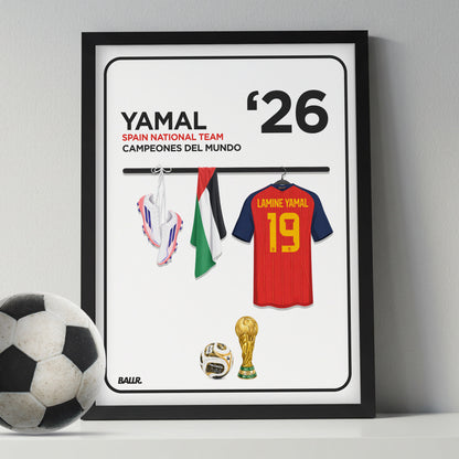 Lamine Yamal World Cup Champion Locker Room Version