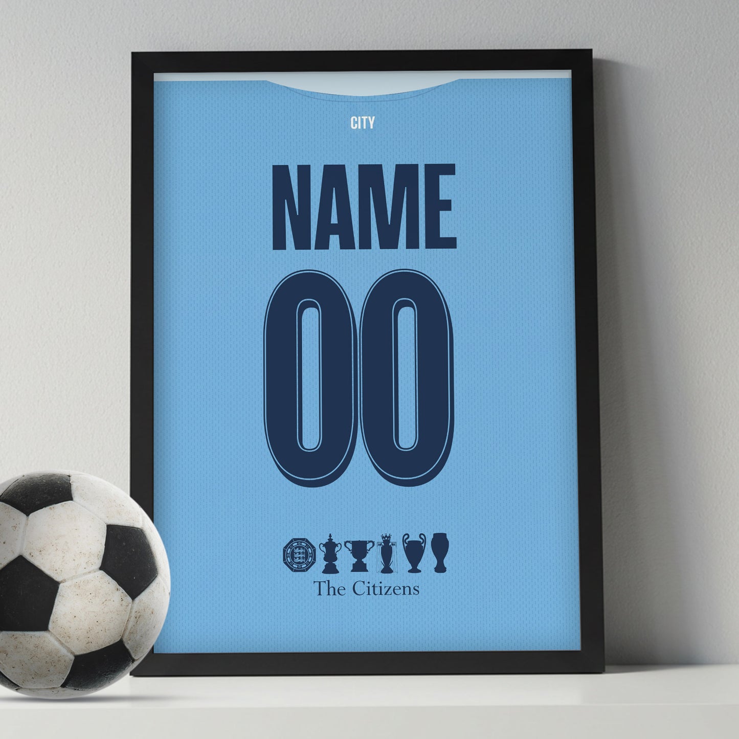 Customized Man City 26/27 Home Kit Framed Poster
