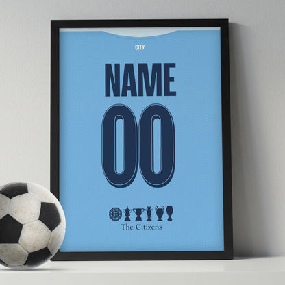 Customized Man City 26/27 Home Kit Framed Poster