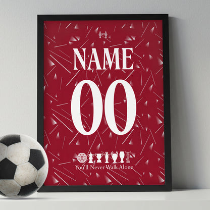 Customized Liverpool 26/27 Home Kit Framed Poster