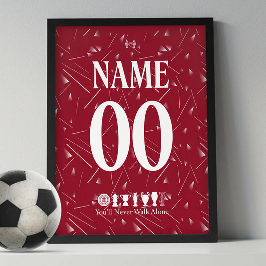 Customized Liverpool 26/27 Home Kit Framed Poster