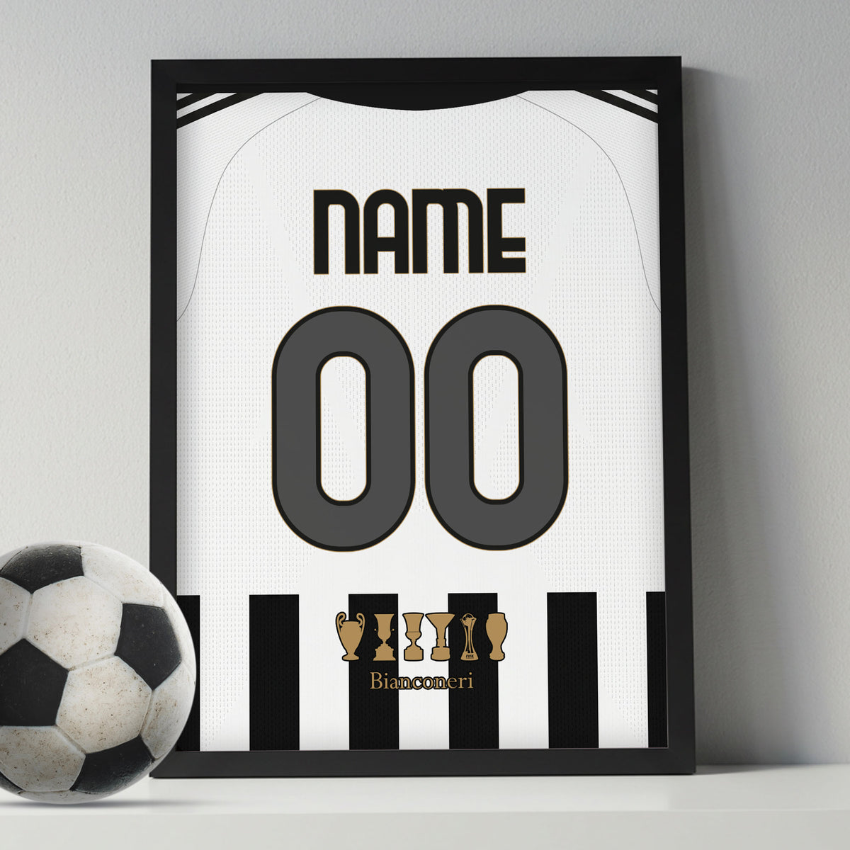 Customized Juventus 26/27 Home Kit Framed Poster
