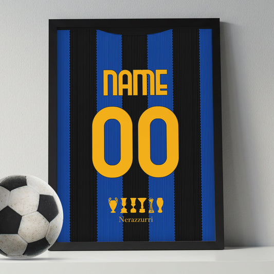 Customized Inter Milan 26/27 Home Kit Framed Poster