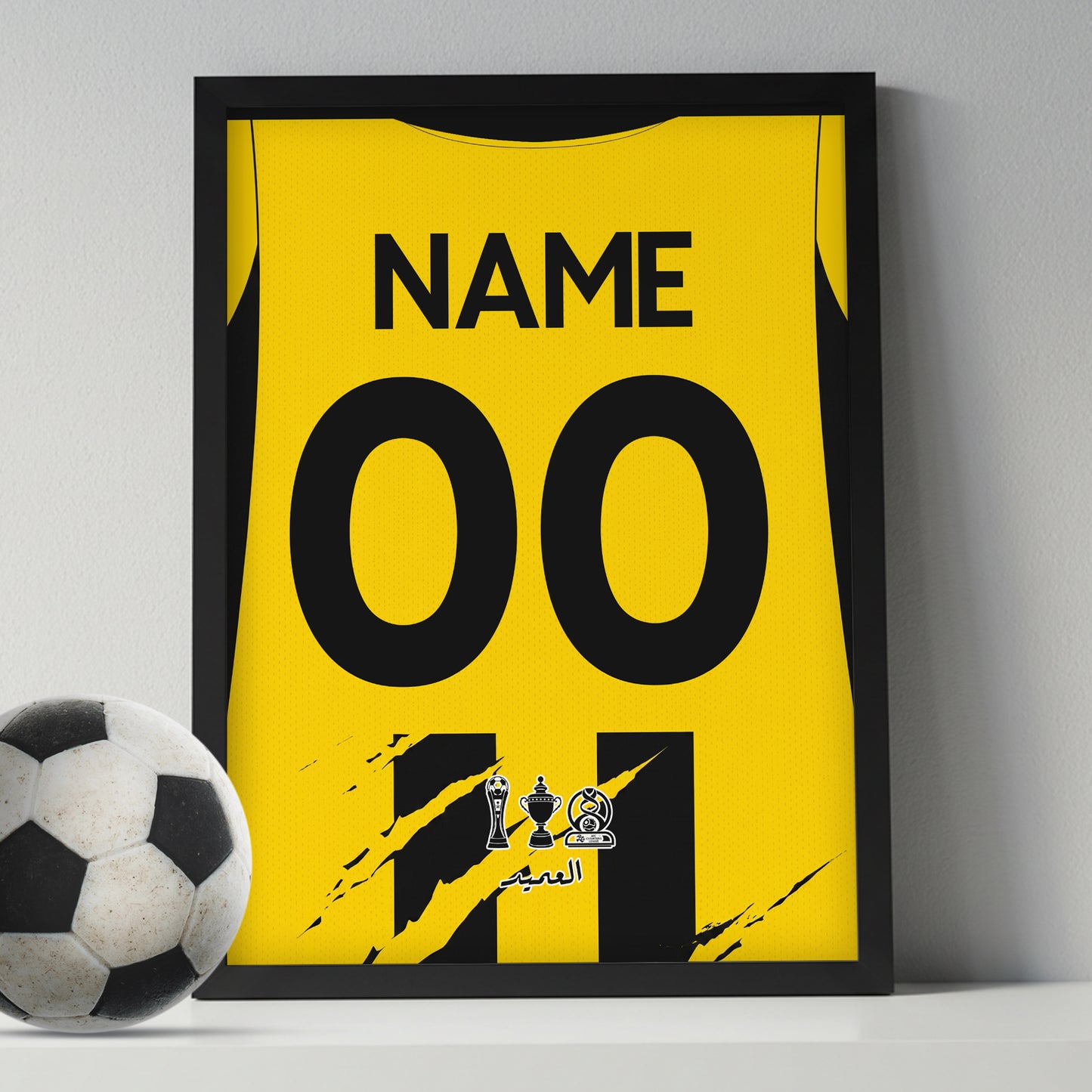 Customized El-Etihad Saudi 26/27 Home Kit Framed Poster