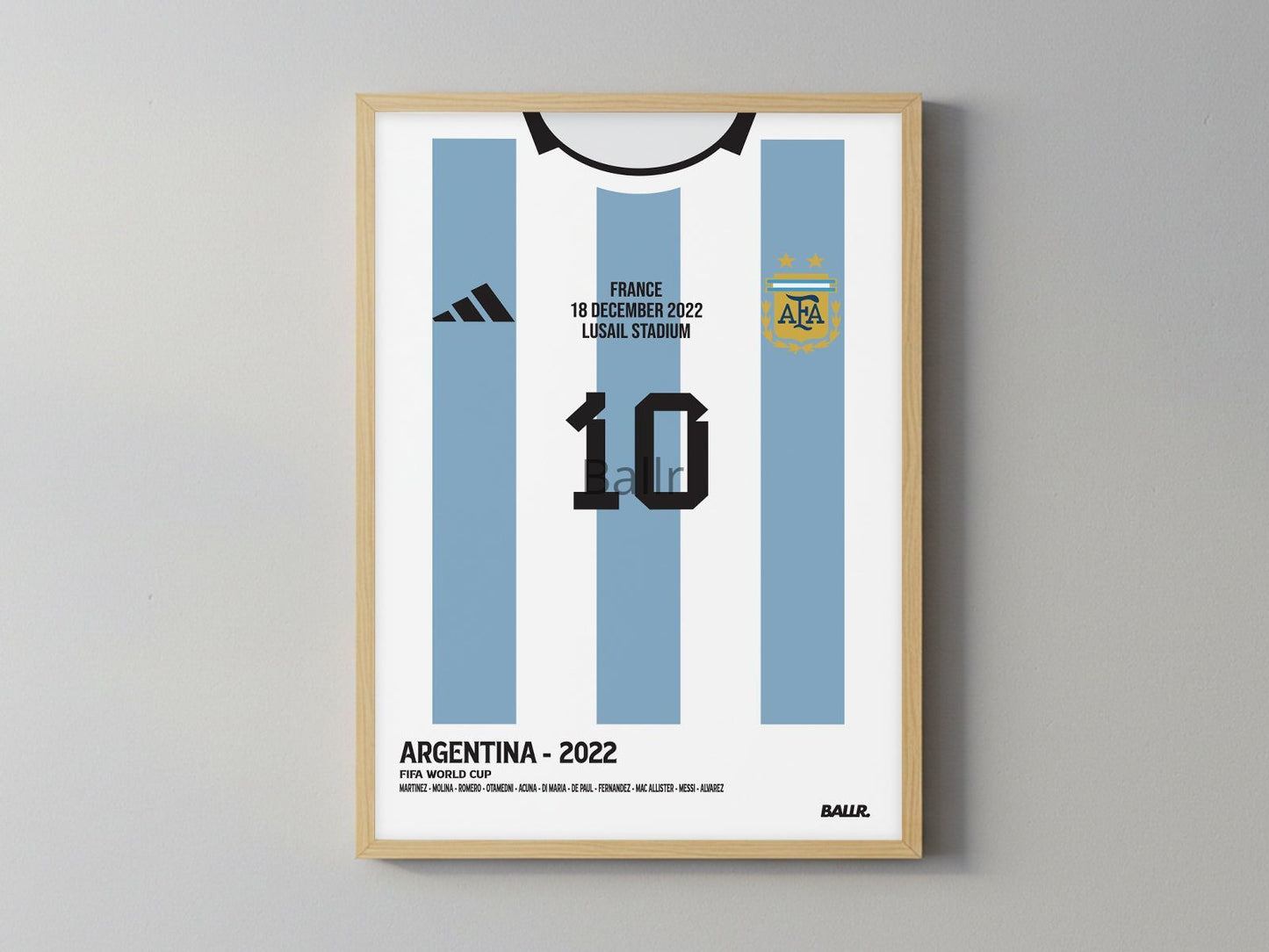 Messi WC 2022 Final Kit ( Framed Poster )