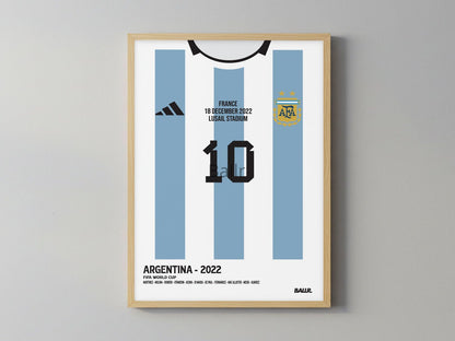 Messi WC 2022 Final Kit ( Framed Poster )