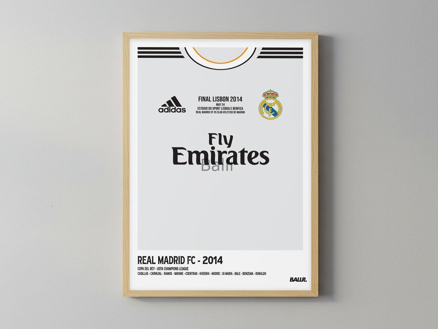 La Decima Night UCL 13/14 Front Kit ( Framed Poster )
