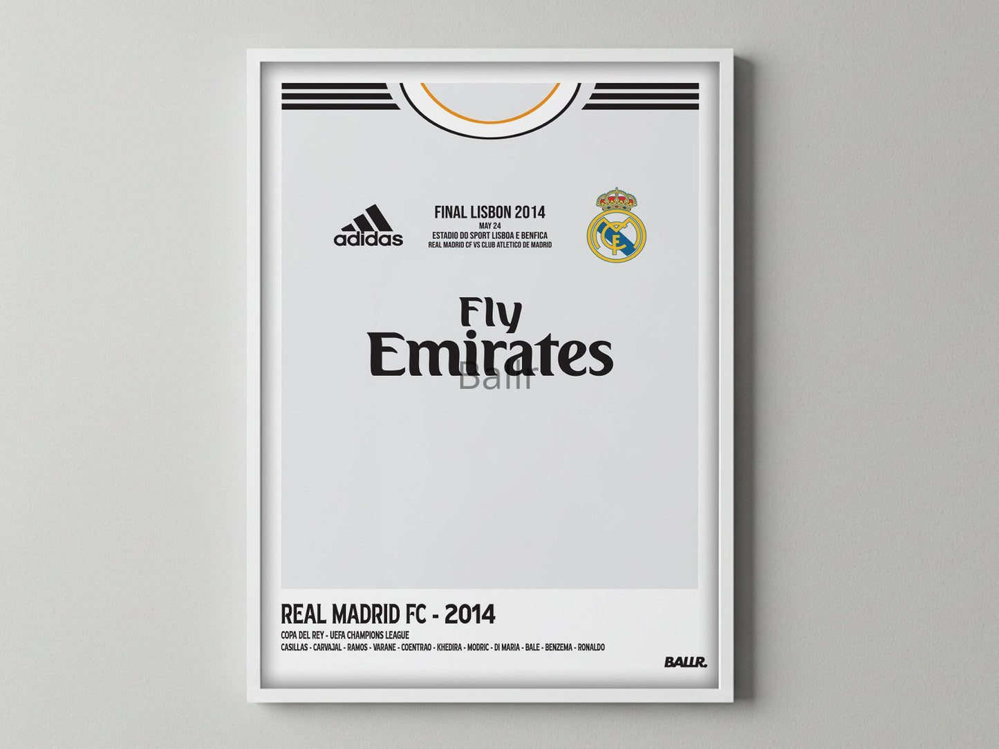 La Decima Night UCL 13/14 Front Kit ( Framed Poster )