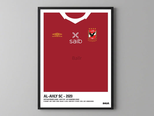 Al Ahly el Qadya CAF Final Front Kit ( Framed Poster )