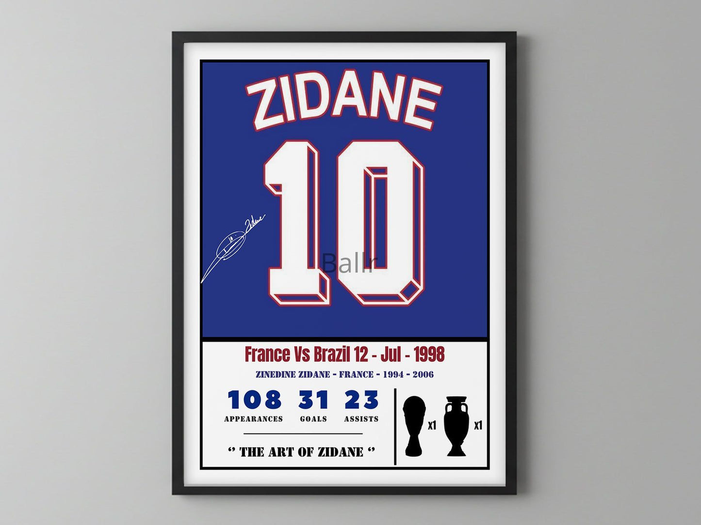 Zidane France 1998 Kit