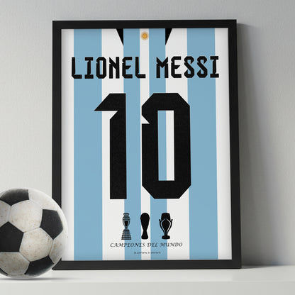 Messi Winning The World Cup 2022 Back Kit