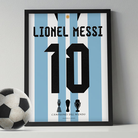 Messi Winning The World Cup 2022 Back Kit