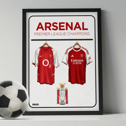 Arsenal 03/04 & Arsenal 25/26 Premier League Champions Locker Room