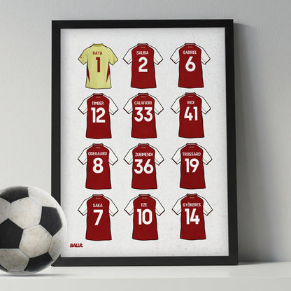 Arsenal Winning Squad Premier League 25/26 Kits