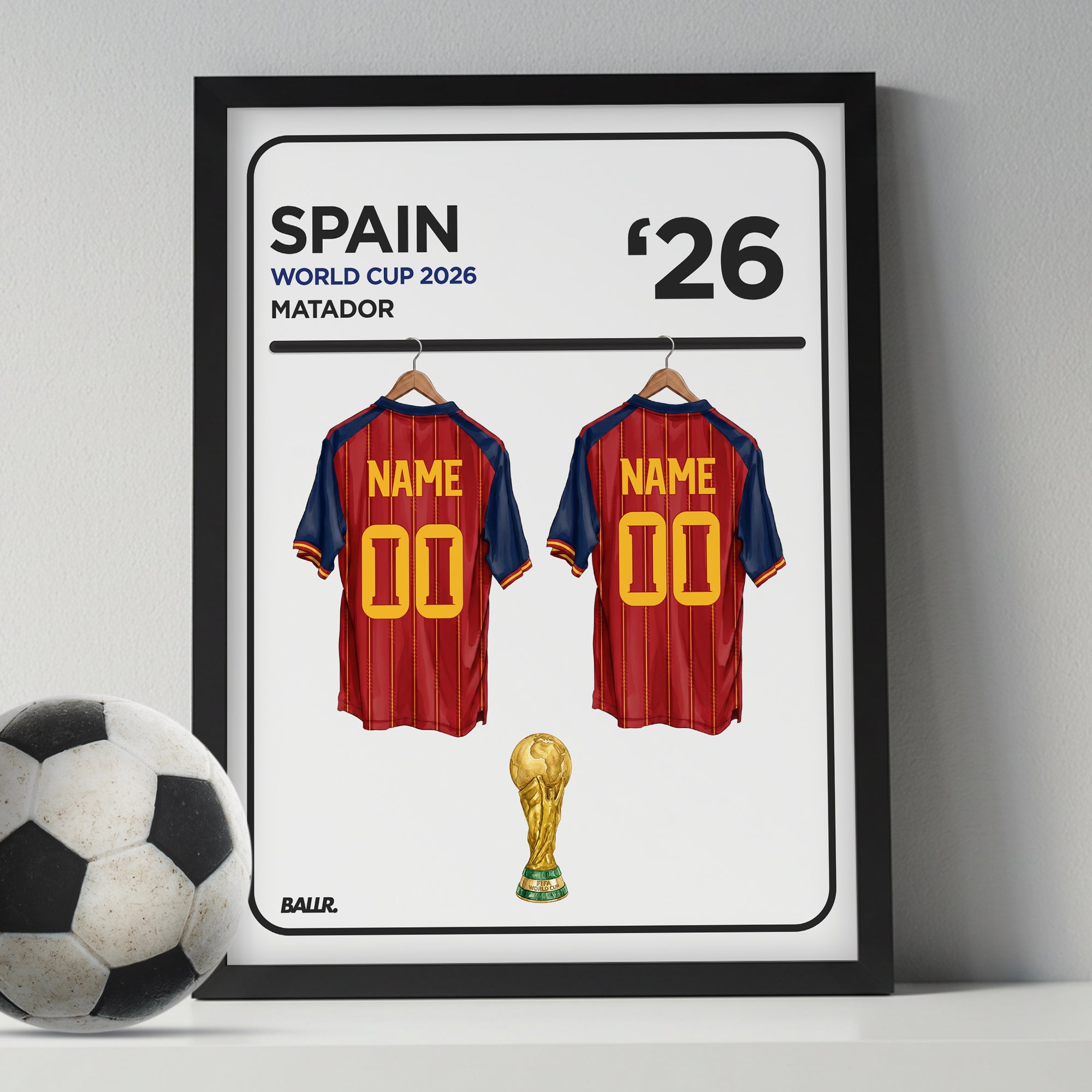 Spain Personalised Locker Room World Cup Kit 2026