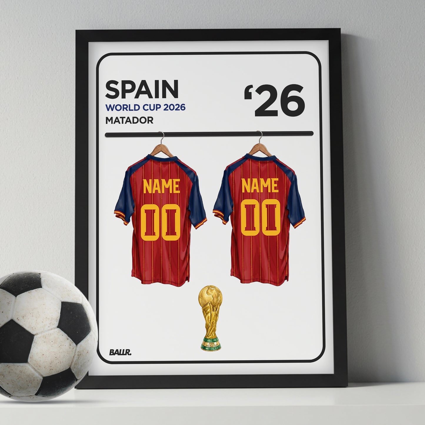 Spain Personalised Locker Room World Cup Kit 2026