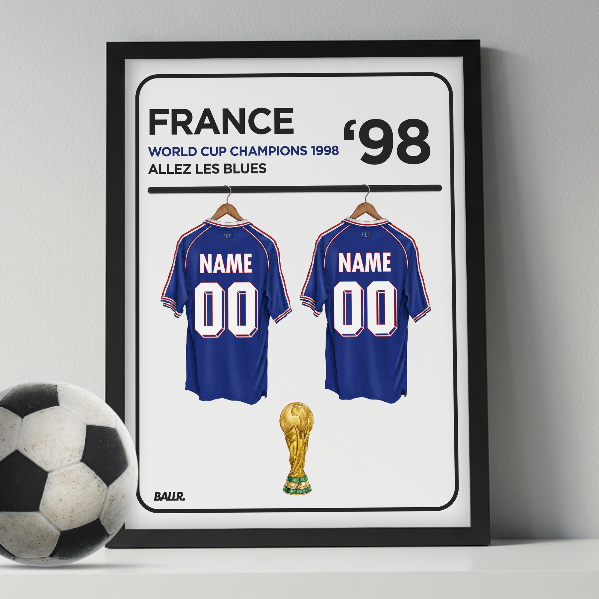France 1998 Personalised Locker Room World Cup Kit