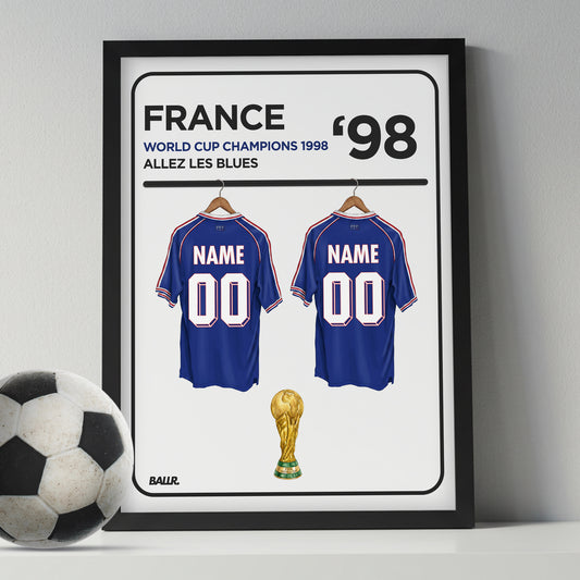 France 1998 Personalised Locker Room World Cup Kit
