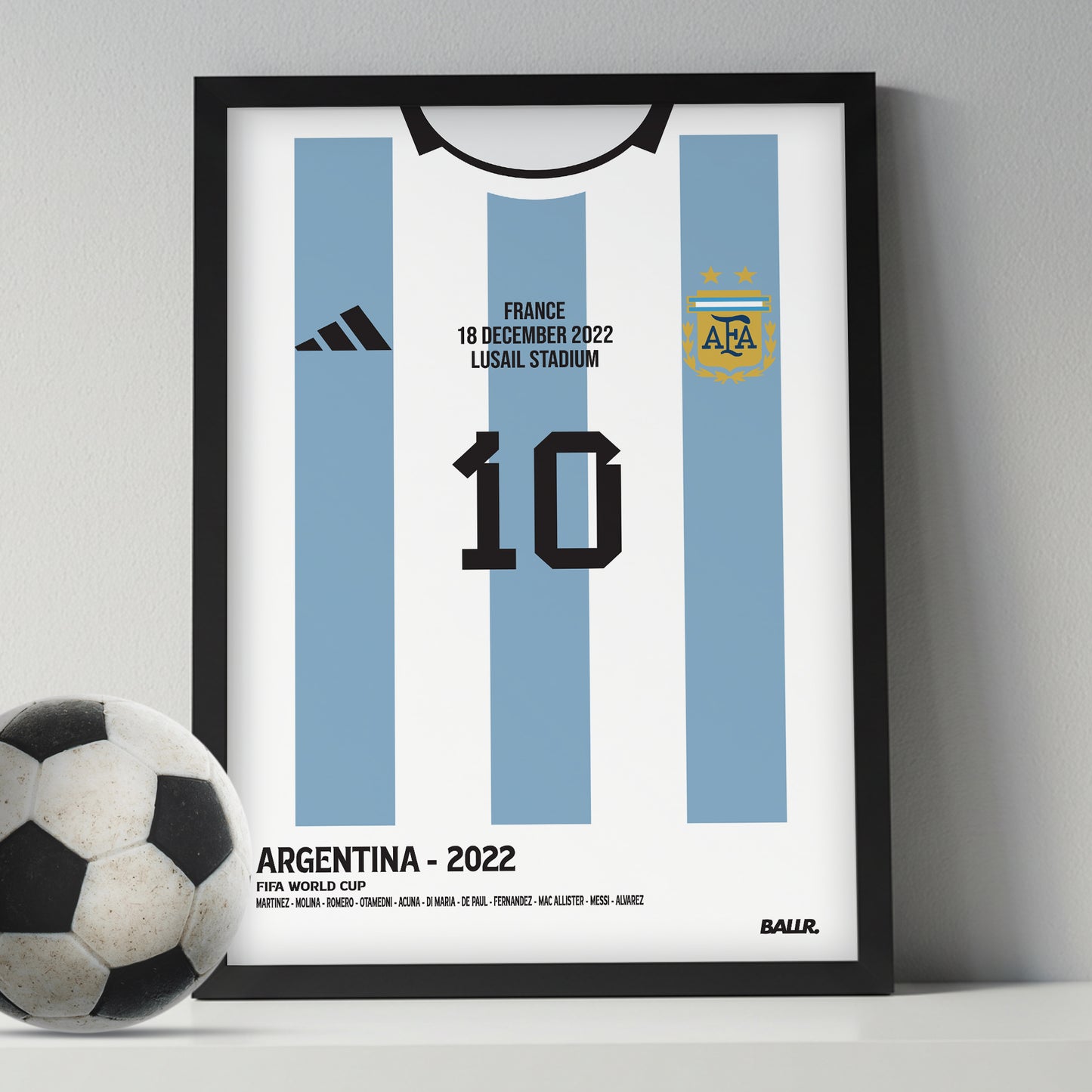 Messi WC 2022 Final Kit ( Framed Poster )