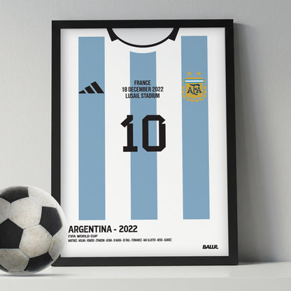 Messi WC 2022 Final Kit ( Framed Poster )