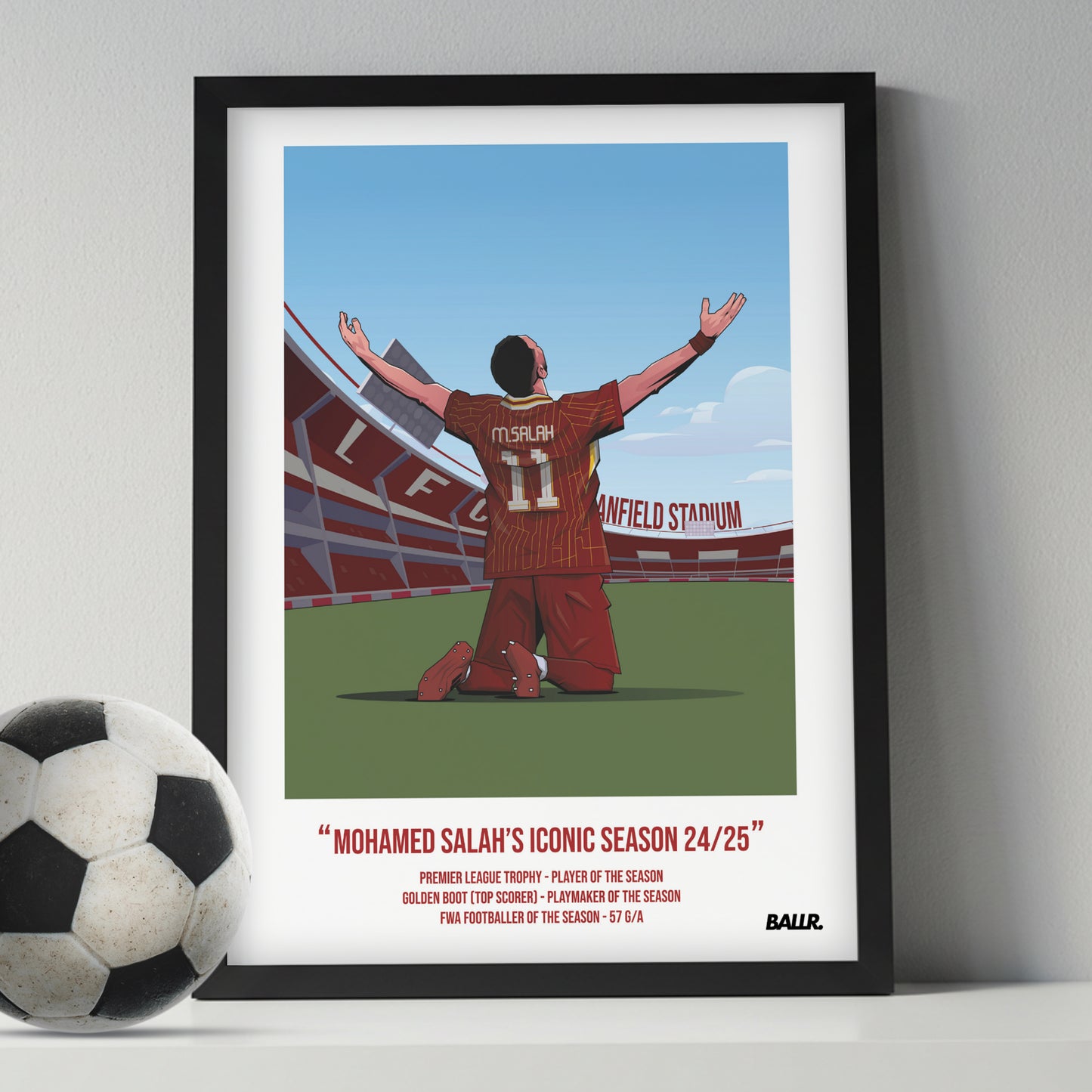 Mo Salah Iconic Seasons with Liverpool 24/25 Illustration ver.