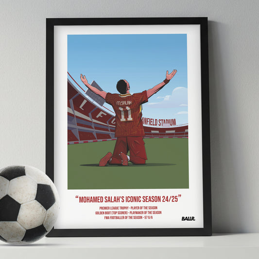 Mo Salah Iconic Seasons with Liverpool 24/25 Illustration ver.