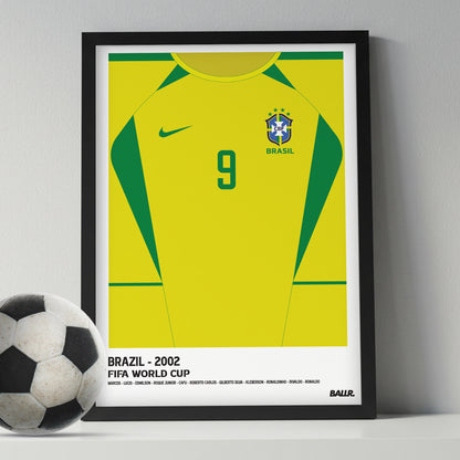 Brazil R9 WC'02 Front Kit ( Framed Poster )