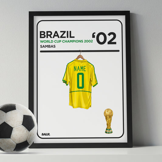 Personalised Locker Room Kit Brazil 2002 World Cup